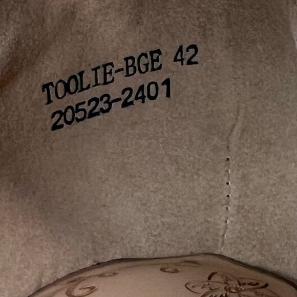 L`Artiste Spring Step Toolie-B Heel Floral Leather Beige Women 42/10.5-11 NWB - Picture 10 of 11